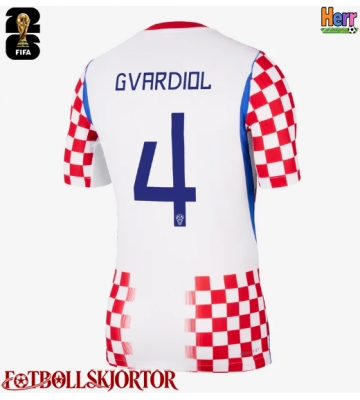 Kroatien Josko Gvardiol #4 Hemmatröja VM 2026 Kortärmad
